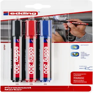 Viltstift edding 300 rond 1.5-3mm assorti blister