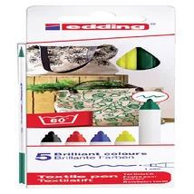 Textielmarker edding 4600 rond 1mm basis assorti 5