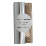 DULA Thermal Transfer print lint - Wax Resin - 110mm x 74m 