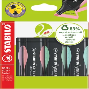 Markeerstift STABILO GREEN BOSS 6070/4 pastel asso