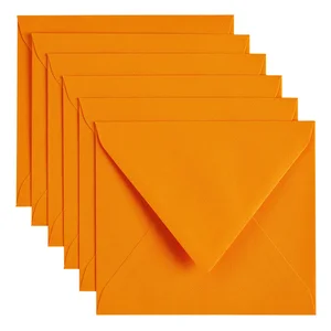 Envelop Papicolor C6 114x162mm oranje pak à 6 stuk