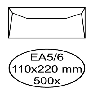 Envelop Hermes bank EA5/6 110x220mm gegomd wit doo