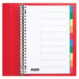 Tabbladen Quantore 23-gaats 10-delig assorti tabs PP