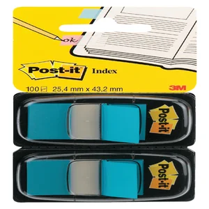Indextabs Post-it 680 25.4x43.2mm duopack blauw 2x