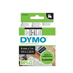 Labeltape Dymo LabelManager D1 polyester 6mm zwart