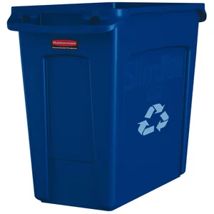 Afvalbak Rubbermaid Slim Jim Vented met luchtsleuv
