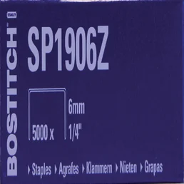 Nieten Bostitch SP1906Z staal 6mm rechte rug 5000
