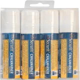 Krijtstift Securit SMA-720 blok wit 7-15mm blister à 4 stuks