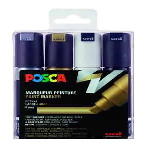 Paintmarker Uni POSCA PC8K breed schuin assorti se
