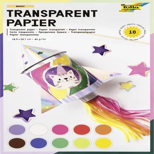 Transparant papier Folia 18.5x29.7cm 42gr 10 vel 1