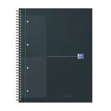 Spiraalblok Oxford International Notebook A4+ ruit 5X5mm 160 pagina's zwart