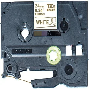 Labeltape Brother P-touch TZe-R254 24mm goud op wi