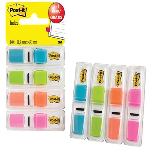 Indextabs Post-it 6834 11.9mmx43.1mm helder 3+1 gr