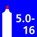 Viltstift edding 850 blok 5-16mm blauw