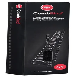 Bindrug GBC 8mm 21rings A4 zwart 100 stuks