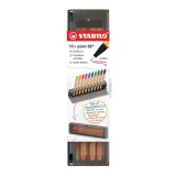 Fineliner STABILO point 88 fijn clickset à 10 kleuren