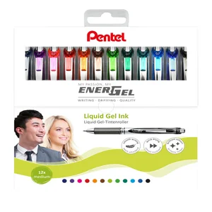 Gelschrijver Pentel BL77 Energel medium assorti 12