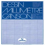 Millimeterpapier Canson lichtblauw bedrukt 50vel 72gr A3 wit