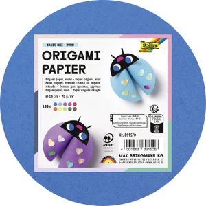 Origami papier Folia 70gr rond 15cm 100 vel assort