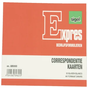 Correspondentiekaart Sigel Expres A6 blanco ivoork