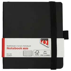 Notitieboek Quantore A6 flex lijn 192blz 80gr zwar