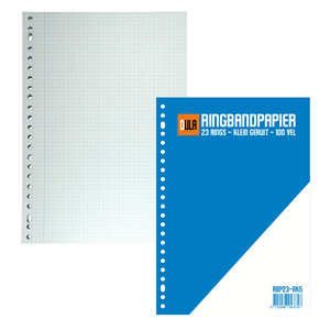 Ringbandpapier klein geruit voor