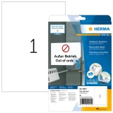 Etiket HERMA 10021 210x297mm A4 verwijderbaar wit 25 stuks