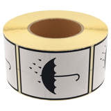 DULA Waarschuwingsetiket Keep dry 74x105 mm - Kern 76mm - 1000 per rol
