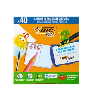 Kleurpotloden Bickids Multi Surface + 2 puntenslij
