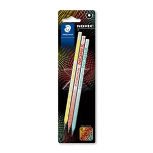 Potlood Staedtler Norix HB assorti blister à 3 stu