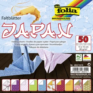 Vouwblaadjes Folia 80gr 15x15cm 50 vel 2-zijdig Ja
