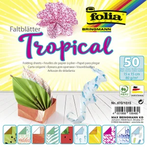Vouwblaadjes Folia 80gr 15x15cm 50 vel 2-zijdig 10