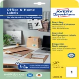 Etiket Avery LR3478-10 210x297mm recycled wit 10 stuks