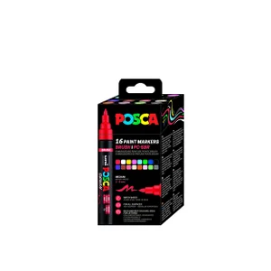 Paintmarker Uni POSCA PC-5BR brushpunt medium set
