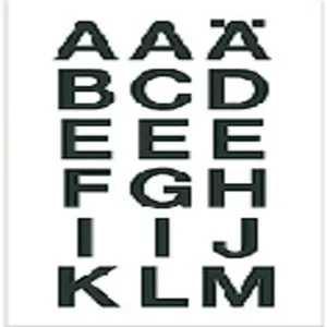 Etiket HERMA 4135 20x20mm letters A-Z zwart op tra