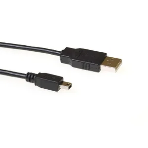 Kabel ACT USB USB mini-B 2.0 M 5pin zwart 1.8 mete