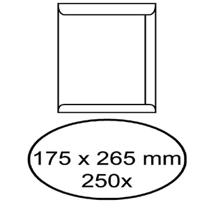 Envelop akte IEZZY 175x265mm zelfklevend 100gr wit
