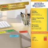 Etiket Avery 3470 210x297mm A4 rood 100 stuks