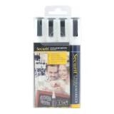 Krijtstift Securit SMA-510 schuin wit 2-6mm blister à 4 stuks