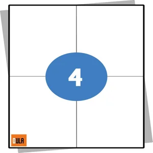 DULA Etiketten A4 4 Stickers per vel 105x148mm 100 vel