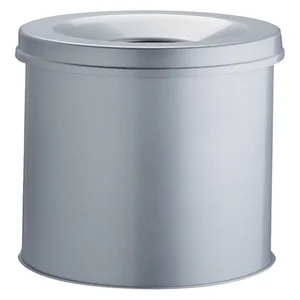 Papierbak met vlamdover Vepabins 15liter 26cm grij