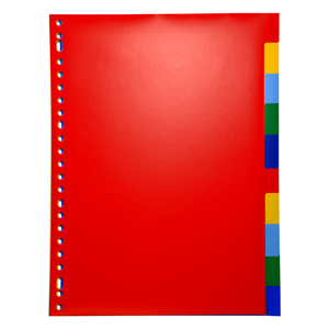 DULA Plastic tabbladen gekleurd - 10 tabs - 23 rings A4