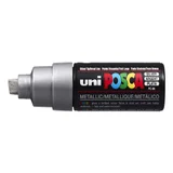 Paintmarker Uni POSCA PC8K breed schuin zilver