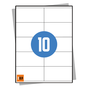 DULA Etiketten A4 10 stickers per vel 105x57mm 100 vel