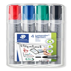 Viltstift Staedtler 356 voor flipover rond 2mm 4 s