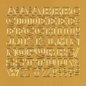 Etiket HERMA 4183 12mm letters A-Z goudfolie 50 st
