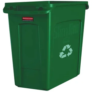 Afvalbak Rubbermaid Slim Jim Vented met luchtsleuv