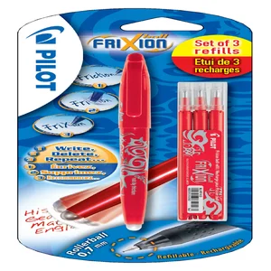 Rollerpen PILOT friXion medium rood blister à 1 st