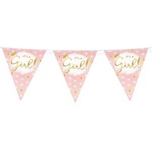 Party Flags foil It's a girl!