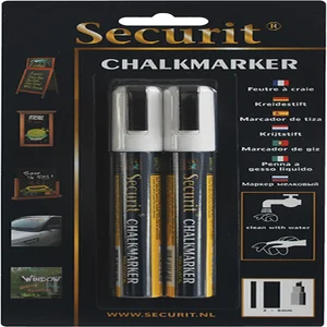 Krijtstift Securit SMA-510 schuin wit 2-6mm bliste